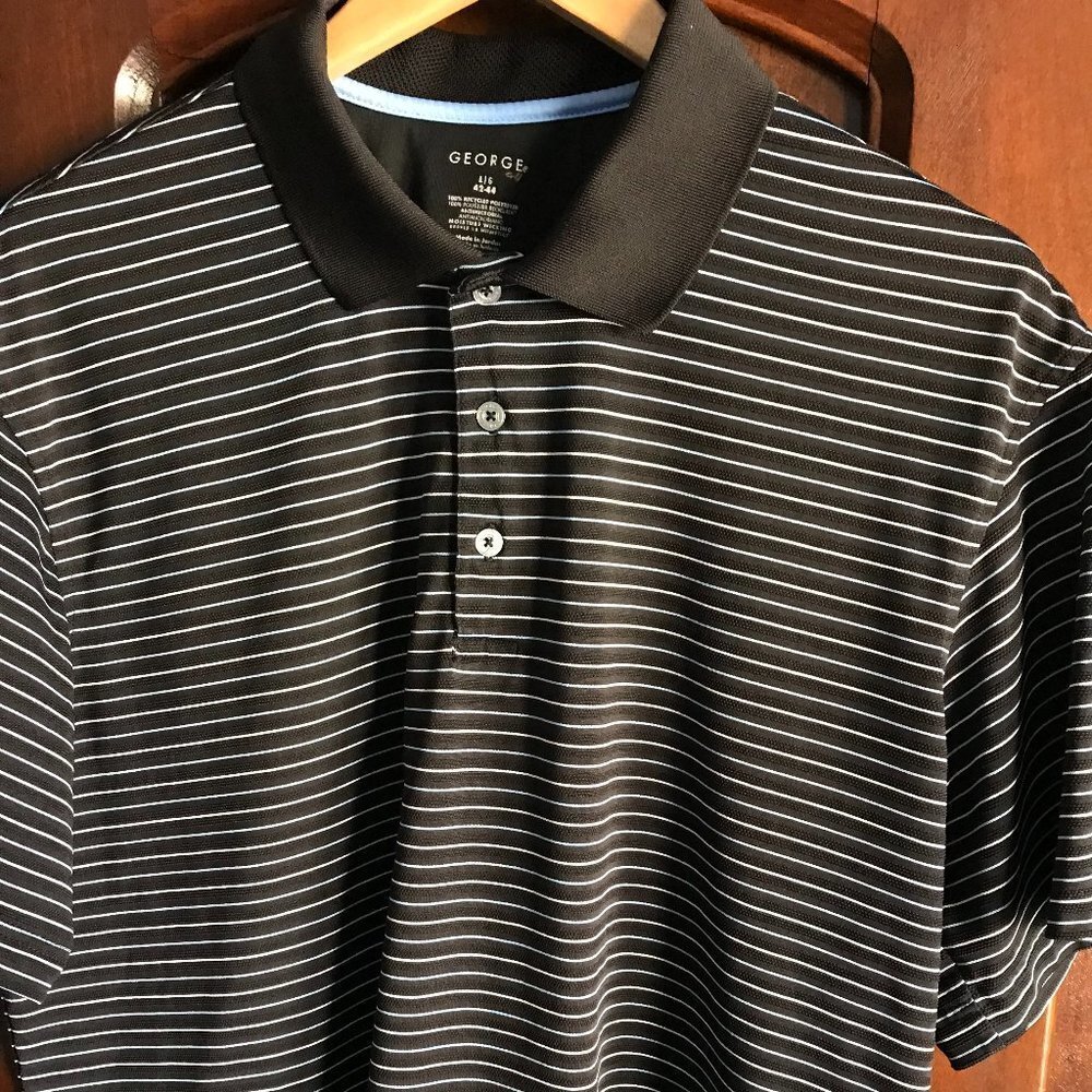 GEORGE Men's Short Sleeve Golf Shirt Size Large